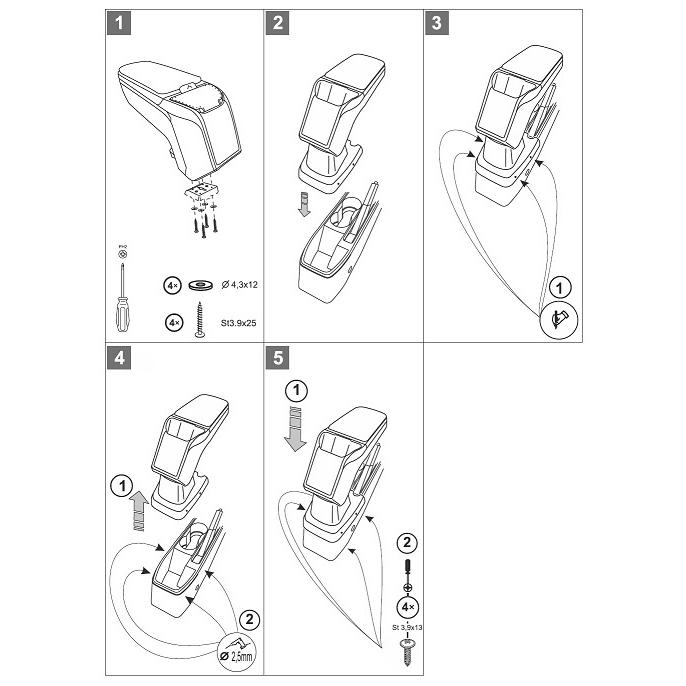 ルノー ルーテシアV '20- 専用アームレスト ラティ アームスター2 モバイルタイプ センターコンソールボックス 肘掛 収納 Rati Armster2 RENAULT LUTECIA5 CLIO5 | ルノー | 17