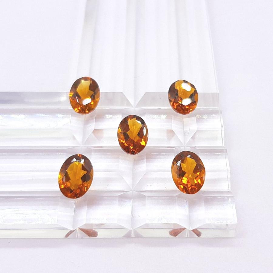 天然石ルース（裸石）・マディラシトリン ルース / オーバル【6x8mm