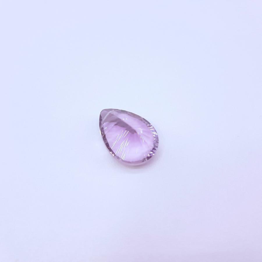 天然石（裸石）・ピンクアメジスト / ペアシェイプ【約16x12mm】コン