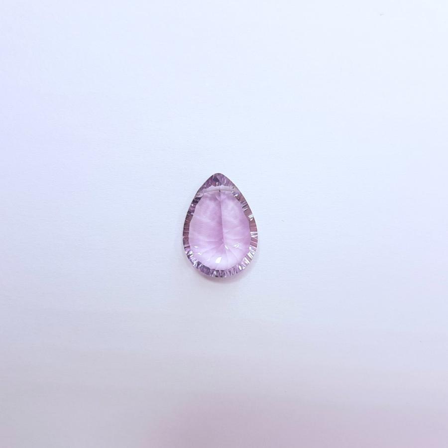 天然石（裸石）・ピンクアメジスト / ペアシェイプ【約16x12mm】コン