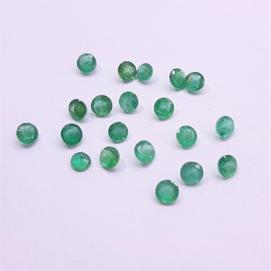 天然石ルース（裸石）・エメラルド ルース / ラウンド【4mm】（1個 
