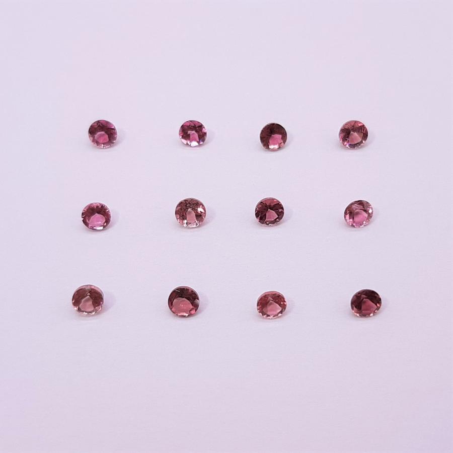 天然石ルース（裸石）・ピンクトルマリン / ラウンド【3mm】1粒