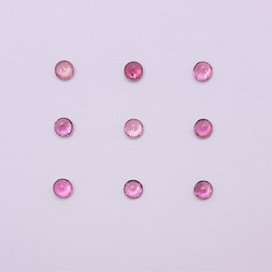 天然石ルース（裸石）・ピンクトルマリン / ラウンド【3mm】1粒