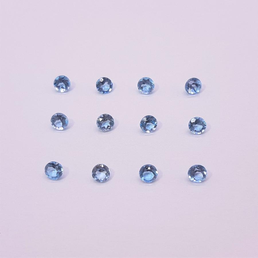 天然石ルース（裸石）・ロンドンブルートパーズ / ラウンド カット【3mm】（１粒）　ランダム発送｜arnavgems｜05