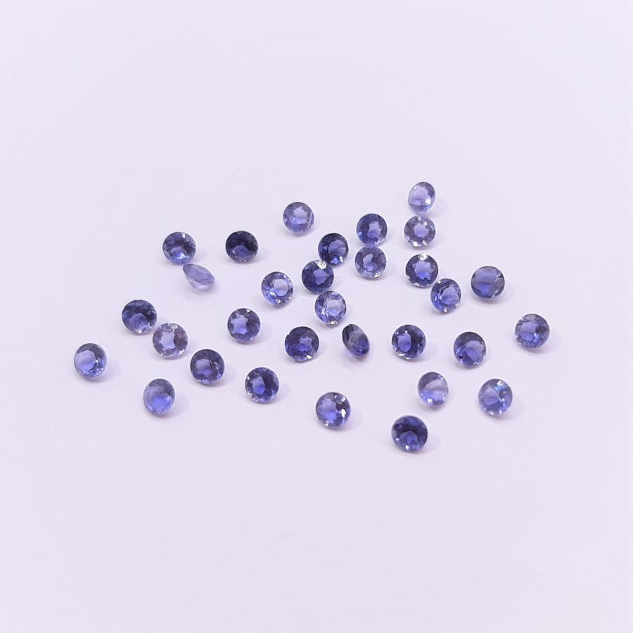 天然石ルース（裸石）・アイオライト / ラウンド カット【2.5mm】（１粒）　ランダム発送 | 