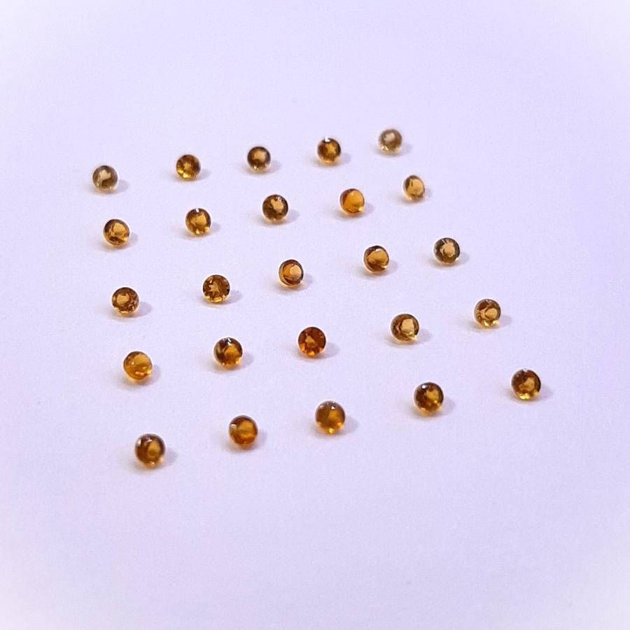 天然石ルース（裸石）・シトリン / ラウンド カット【1.5mm】（１粒）　ランダム発送 |  | 03