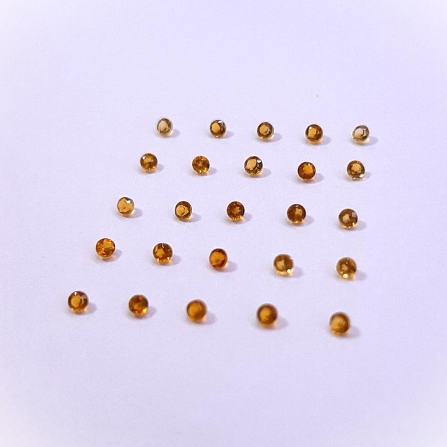 天然石ルース（裸石）・シトリン / ラウンド カット【1.5mm】（１粒）　ランダム発送 |  | 04