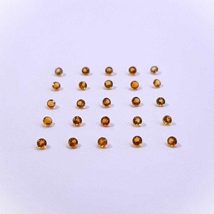 天然石ルース（裸石）・シトリン / ラウンド カット【1.5mm】（１粒）　ランダム発送 |  | 05