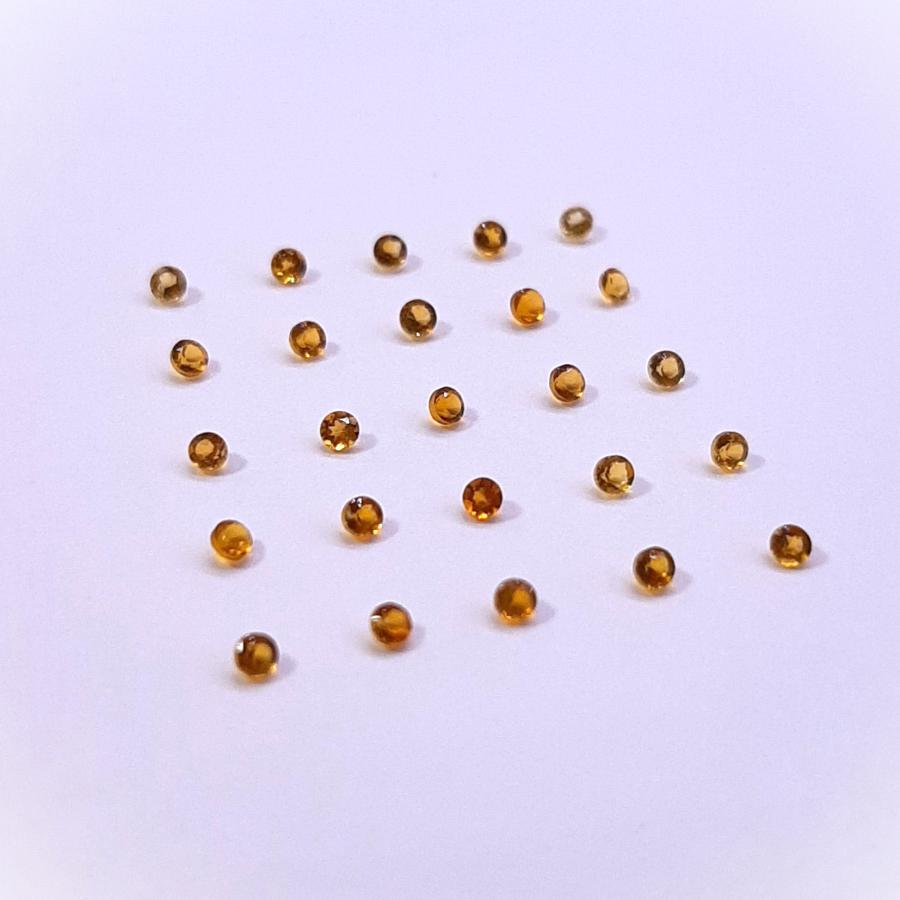 天然石ルース（裸石）・シトリン / ラウンド カット【1.5mm】（１粒）　ランダム発送 |  | 07