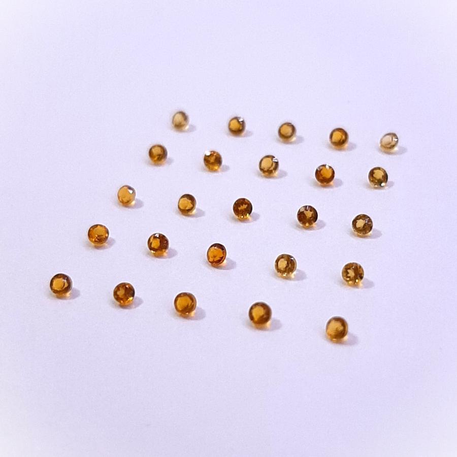 天然石ルース（裸石）・シトリン / ラウンド カット【1.5mm】（１粒）　ランダム発送 |  | 08