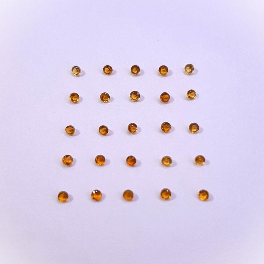 天然石ルース（裸石）・シトリン / ラウンド カット【1.5mm】（１粒）　ランダム発送 |  | 09