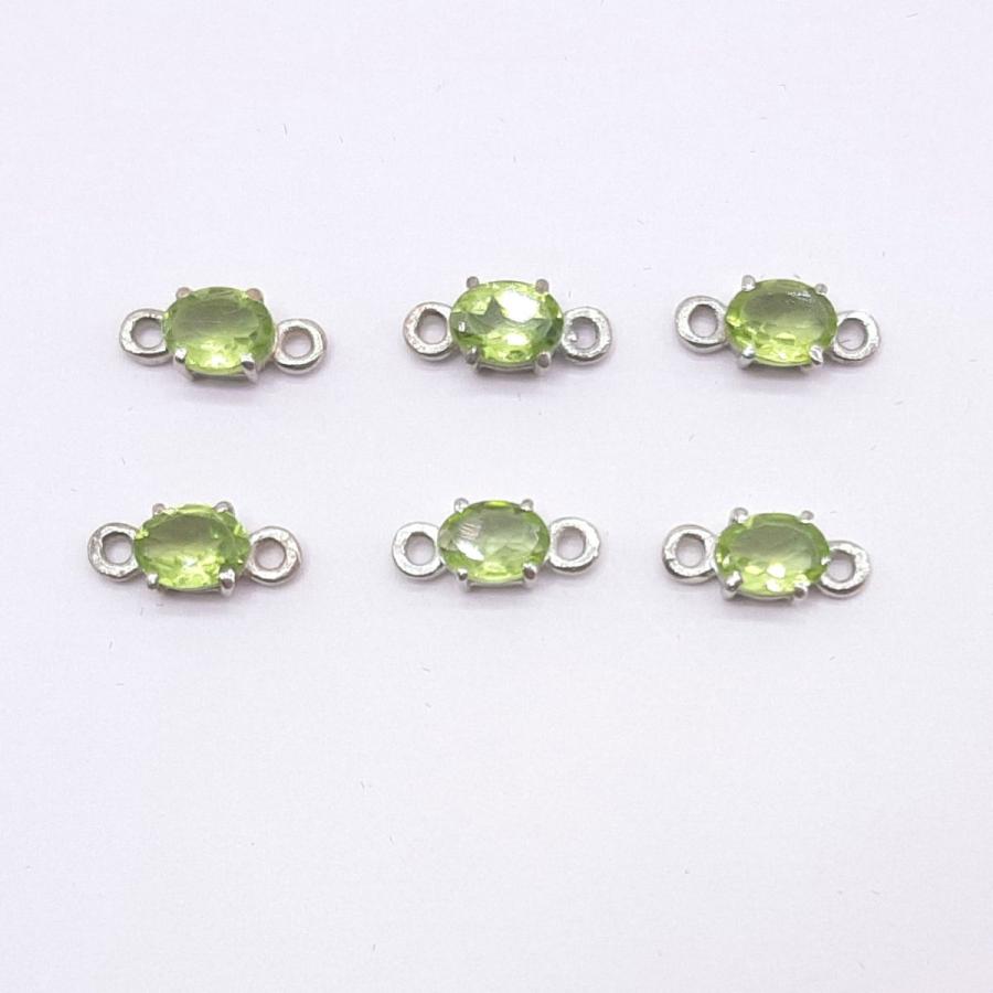 ペリドット 天然石 チャーム・ペンダントトップ オーバル (1個