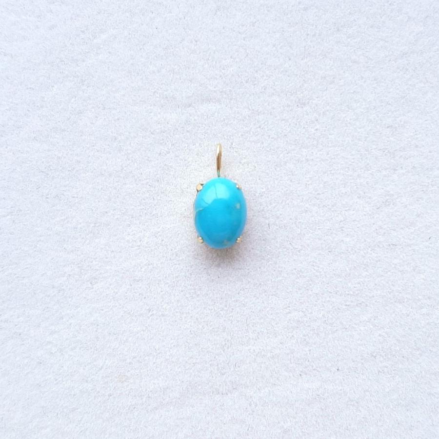 k18ターコイズオーバルチャーム 【公式通販】