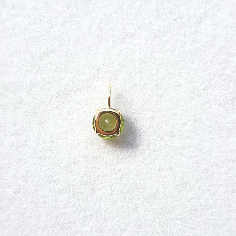 K18 ペリドット 天然石 チャーム・ペンダントトップ ラウンド (5mm