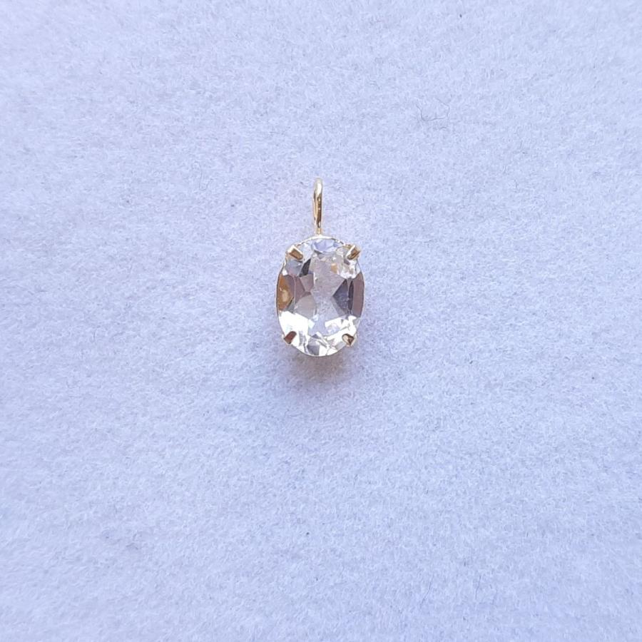 ♢N♢K18 ホワイトトパーズ ネックレスチャーム ペンダント