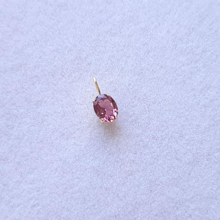 K18 ピンクトルマリン 天然石 チャーム・ペンダントトップ オーバル　(5mmx4mm)｜arnavgems｜02