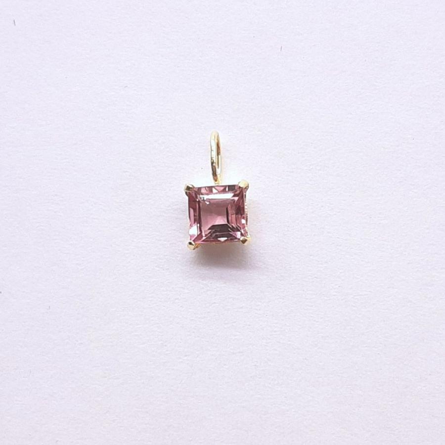 ピンクトルマリン　K18YG ペンダントトップ バフトップ ピンクトルマリンネックレス TR 1.22ct 45cm K18YG