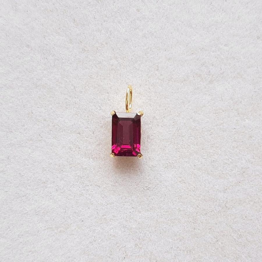 K18 ロードライトガーネット 天然石 チャーム・ペンダントトップ