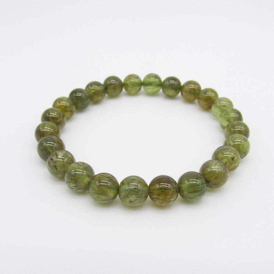 キャッツアイもでています【グリーンアパタイト】約8㎜のブレスレット キャッツアイもでています【グリーンアパタイト】約8㎜の