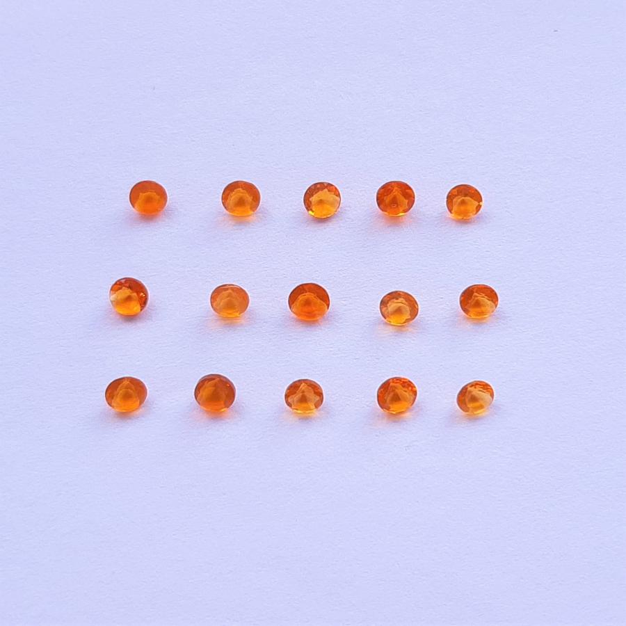 天然石ルース（裸石）・メキシコ産 ファイヤーオパール  ルース ラウンド カット【3mm】1粒｜arnavgems｜04