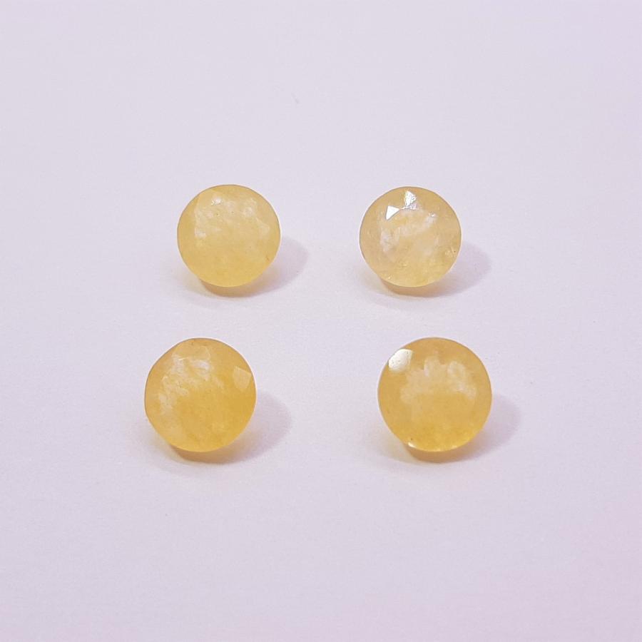 イエローラウンドカットダイヤモンド 約7mm 天然石ルース（裸石）・イエロークォーツ / ラウンド カット【7mm