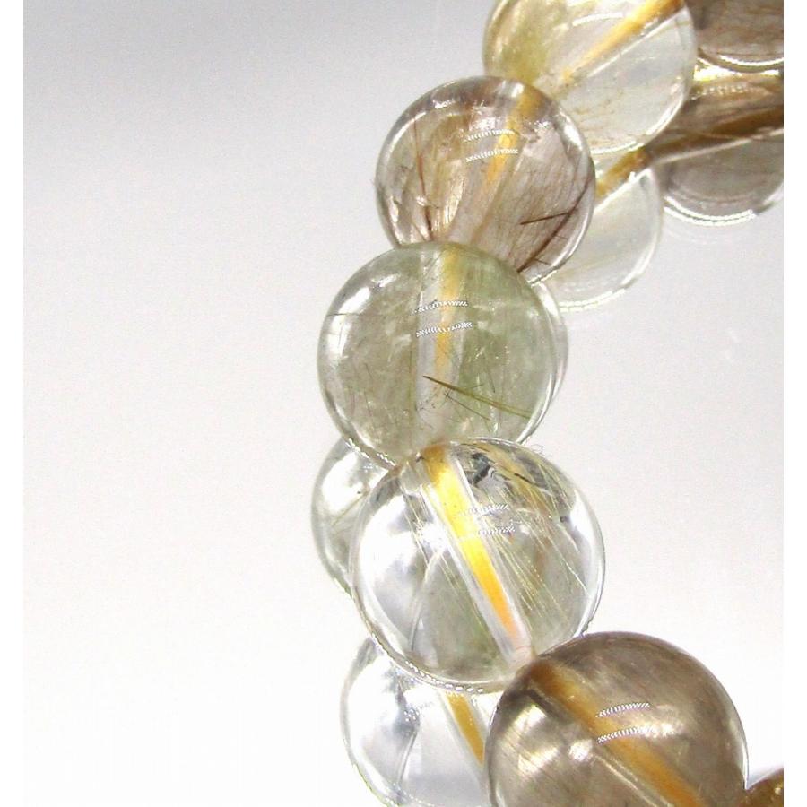 ミックスルチルクォーツ ブレスレット 1点もの 高品質 3A 約12.5mm