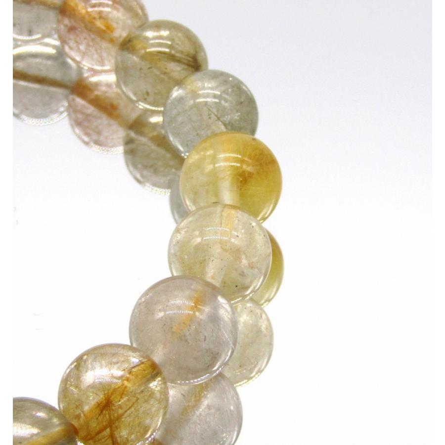 【1点もの】ミックス　ルチルクォーツ 　ブレスレット ミックスルチルクォーツ ブレスレット 1点もの 高品質 3A 約9.5mm