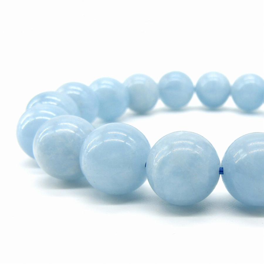 アクアマリン ブレスレット 1点もの 高品質 5A 約11mm : アラナヴ