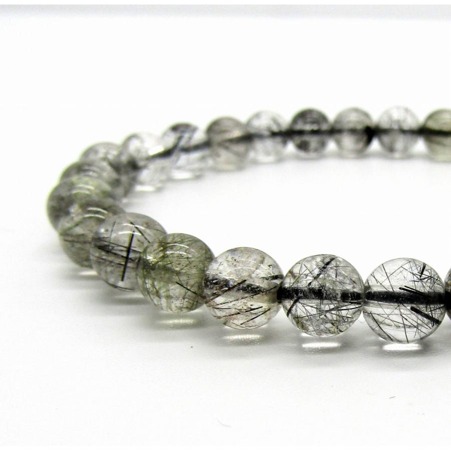 ブラックルチルクォーツ ブレスレット 1点もの 高品質 3A 約6.5mm