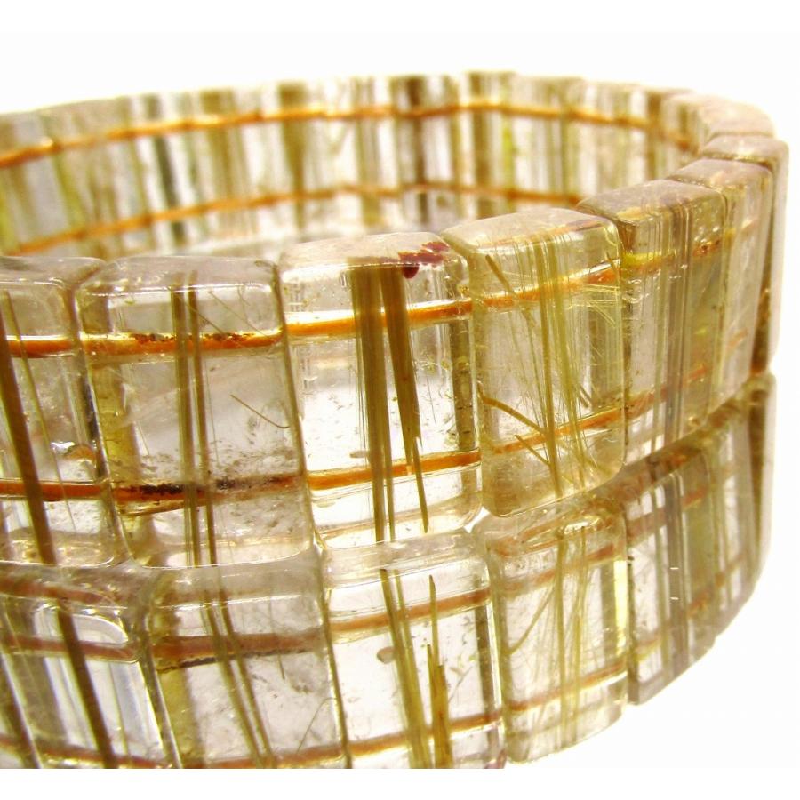 ルチルクォーツ バングル 1点もの 高品質 3A 約14mm : アラナヴ