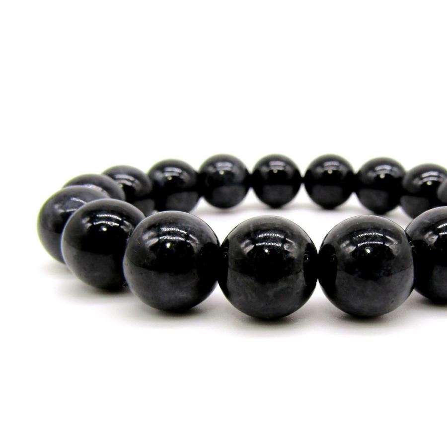 高品質！！ ミャンマー産 ブラック ジェイド （黒翡翠） ブレスレット