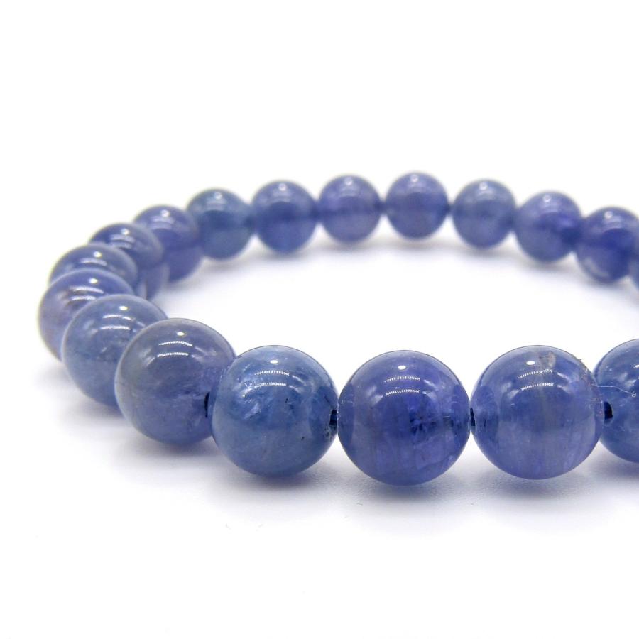 タンザナイト 高品質 ブレスレット 9A 約8.5mm : アラナヴ ジェムス