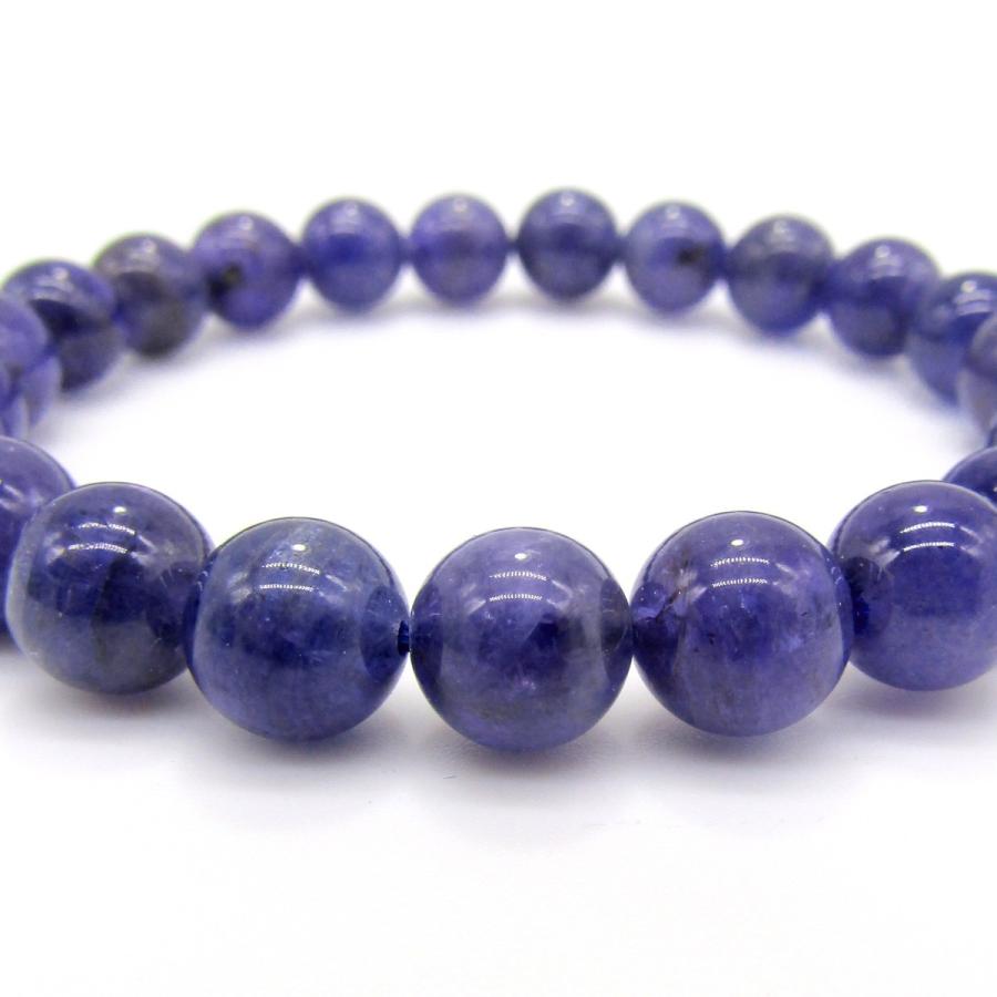 タンザナイト 高品質 ブレスレット 9A 約8mm : アラナヴ ジェムス