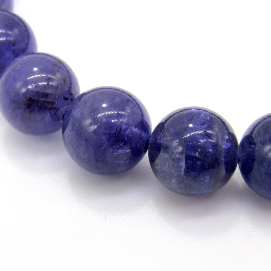 タンザナイト 高品質 ブレスレット 9A 約8mm : アラナヴ ジェムス