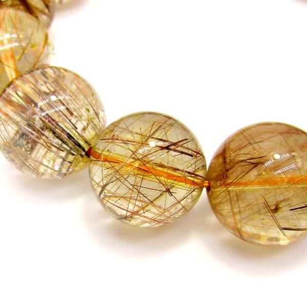 特大 ゴールデン シルバールチルクォーツ 17mm ブレスレット パワーストーン 特大 ゴールデン シルバールチルクォーツ 17mm ブレスレット