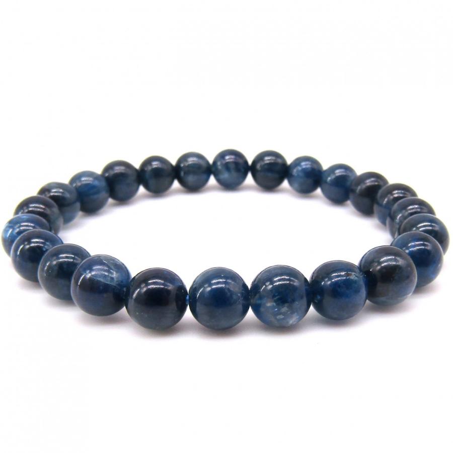 高品質！ 無着色 天然 カイヤナイト ブレスレット 7.8mm 15cm