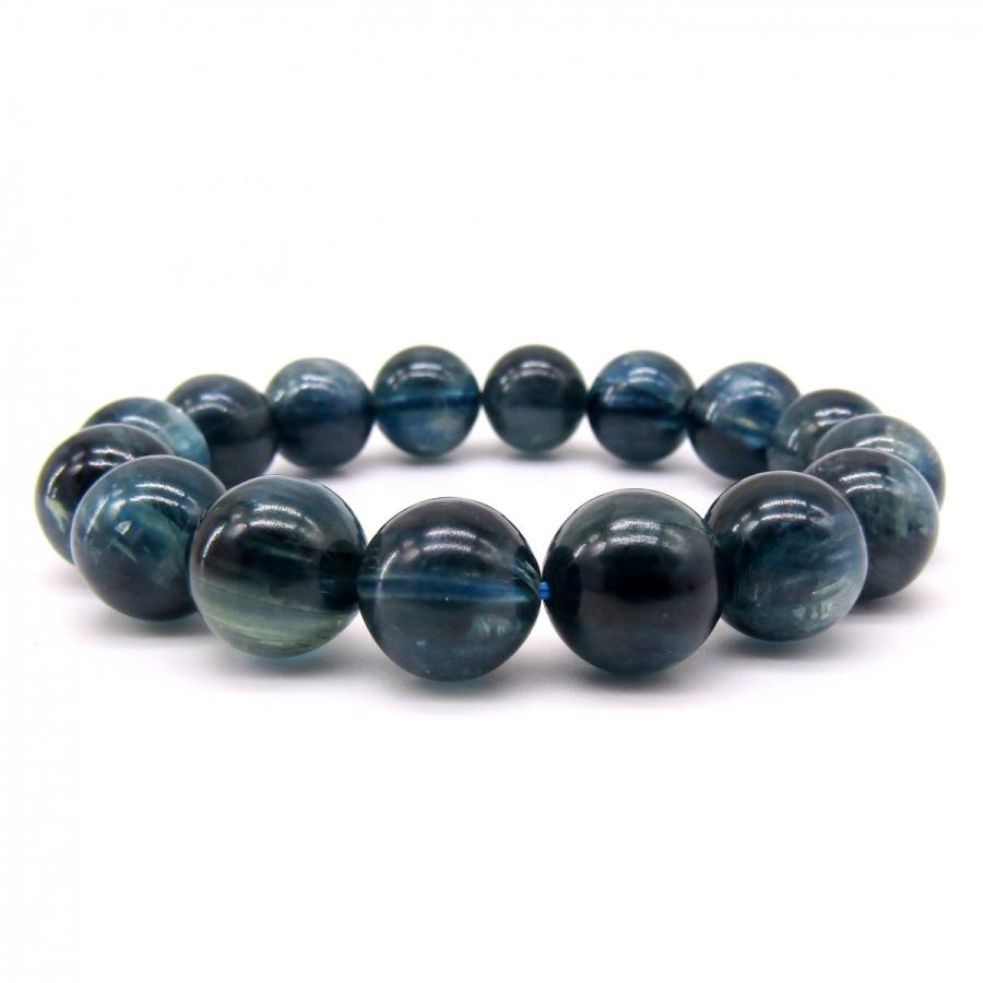高品質！ 無着色 天然 カイヤナイト ブレスレット 13mm 17cm