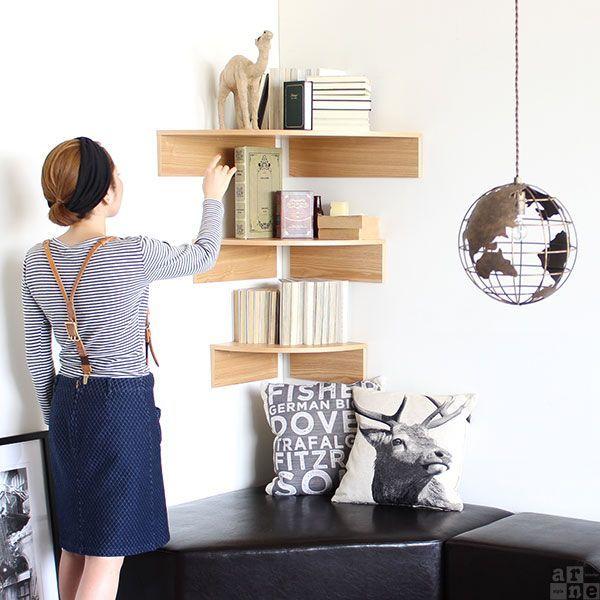 コーナーラック おしゃれ リビング ウォールラック 北欧 シェルフ 壁掛け 収納 壁掛け棚 木製 ラック ブラウン ブラック 1台 0000a 収納家具通販 アーネ 通販 Yahoo ショッピング