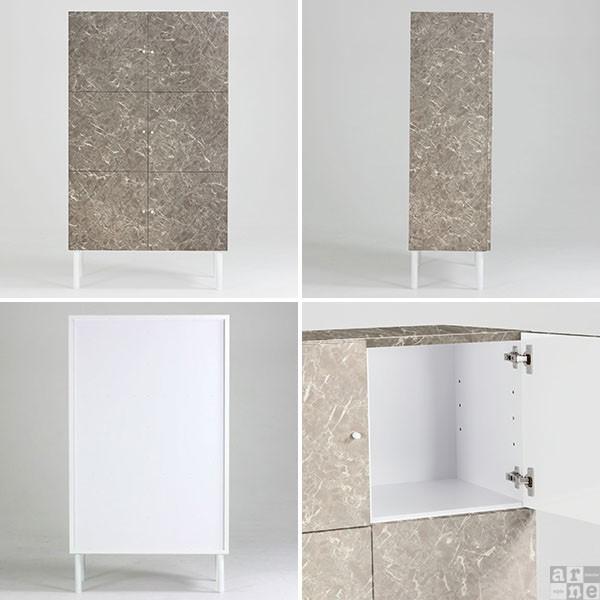 現品発送 キャビネット ハイタイプ サイドボード グレー 本棚 扉付 大容量 扉 収納棚 扉付き 収納 ハイキャビネット おしゃれ 幅80 【O1058260876】(36972円)