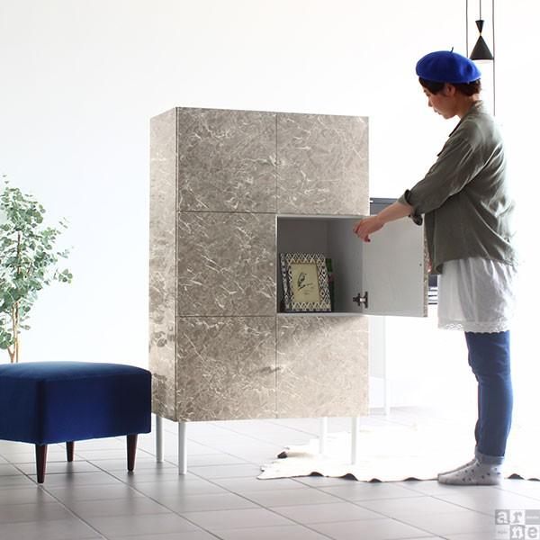 現品発送 キャビネット ハイタイプ サイドボード グレー 本棚 扉付 大容量 扉 収納棚 扉付き 収納 ハイキャビネット おしゃれ 幅80 【O1058260876】(36972円)