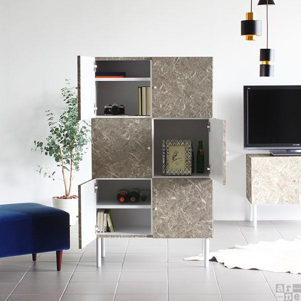 現品発送 キャビネット ハイタイプ サイドボード グレー 本棚 扉付 大容量 扉 収納棚 扉付き 収納 ハイキャビネット おしゃれ 幅80 【O1058260876】(36972円)