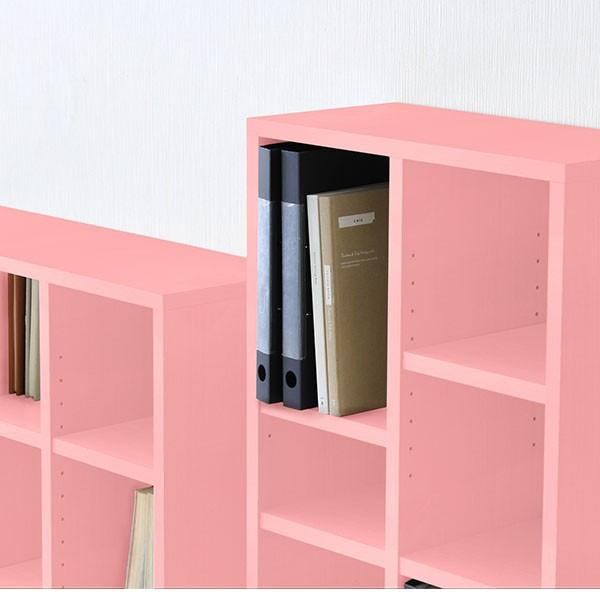 本棚 薄型 カラーボックス スリム 2段 完成品 ラック ロータイプ 子供 大容量 薄い 奥行22cm ピンク ワイド 0000a ソファ家具通販 Arne Style 通販 Yahoo ショッピング