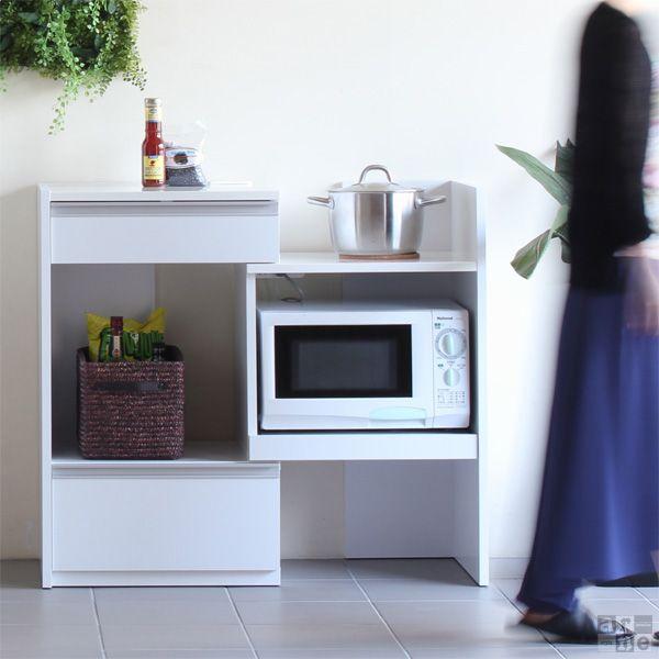 レンジ台 60幅 完成品 キッチンカウンター おしゃれ 隙間収納 電子レンジ台 レンジラック レンジボード 80 0000a 家具通販 インテリアショップ Arne 通販 Yahoo ショッピング