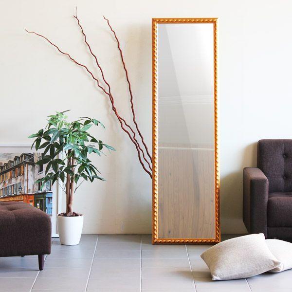 全身鏡 壁掛け ゴールド 日本製 鏡 全身 ウォールミラー 姿見 大型 