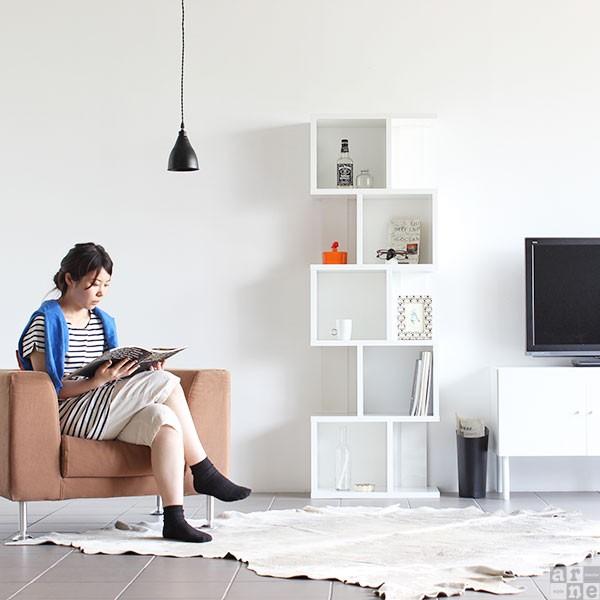 本棚 飾り棚 ホワイト オープンラック ディスプレイラック オシャレ 奥行30cm リビングボード 白 家具 鏡面 0000a087 家具通販 インテリアショップ Arne 通販 Yahoo ショッピング