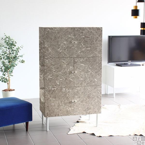 【タイムセール】 キャビネット ハイタイプ サイドボード グレー 本棚 扉付 大容量 扉 収納棚 扉付き 収納 ハイキャビネット おしゃれ 幅80 【SKC1356734012】(47400円)