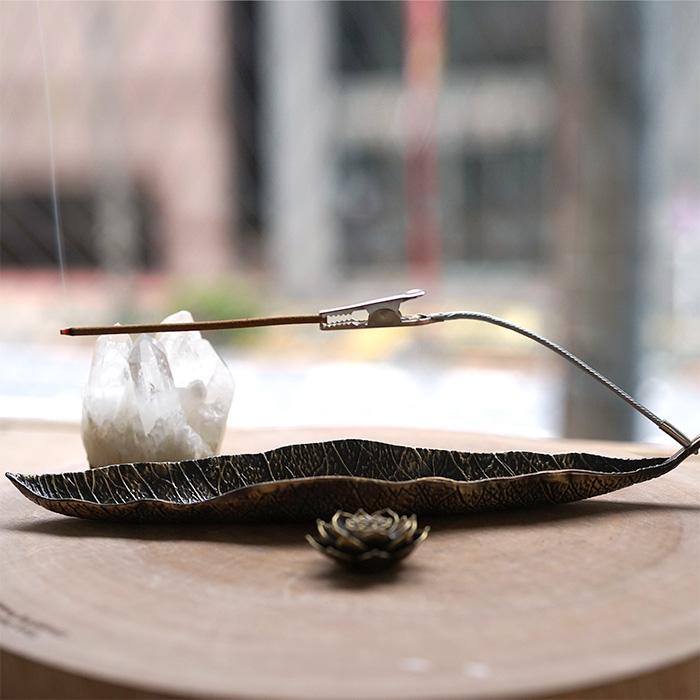 LUCAS ルカス ホワイトセージ リーフバーナー＆コーン型お香立ての