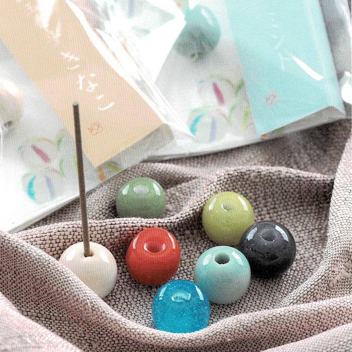 悠々庵 飴玉香立 ／ とんぼ玉 お香立て お香 お線香 線香 カラフル 吉