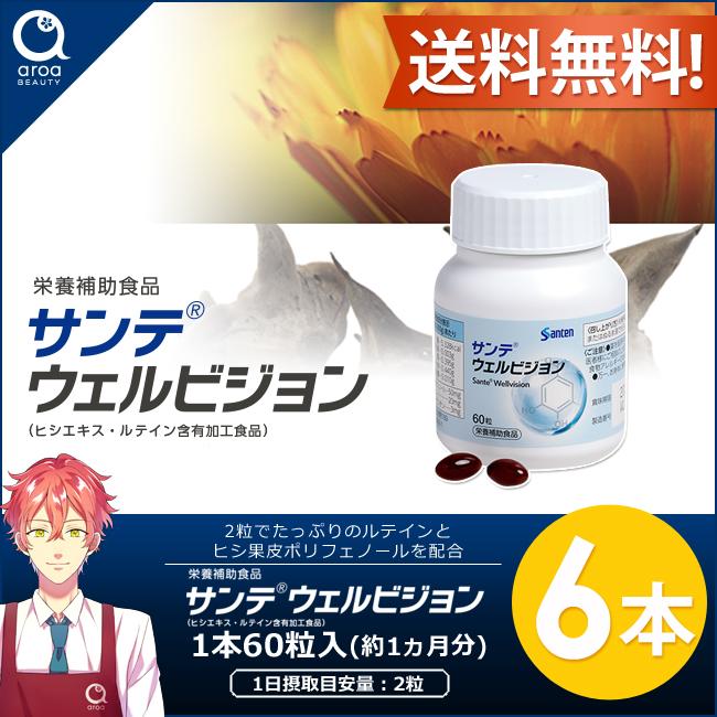 サンテ ウェルビジョン 6個【参天製薬】60粒入り6本(1日2粒/180日分 