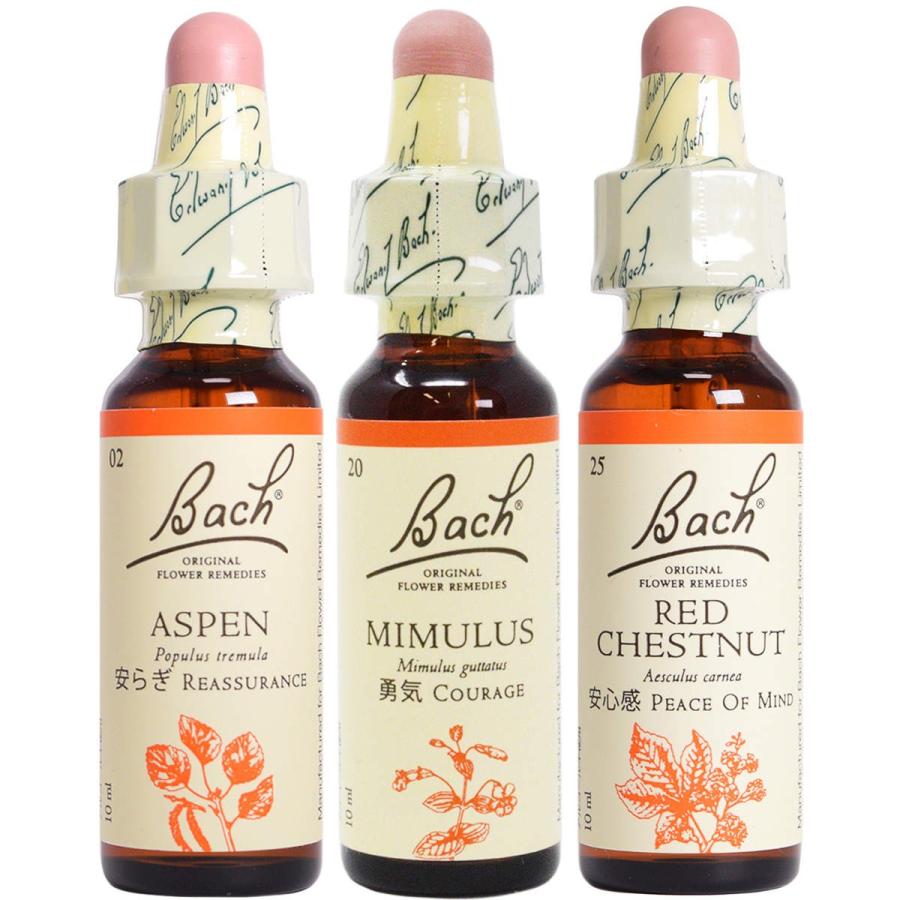 2332円 全てのアイテム バッチフラワー 安心セット アスペン ミムラス レッドチェストナット 10ml グリセリン 日本国内正規品